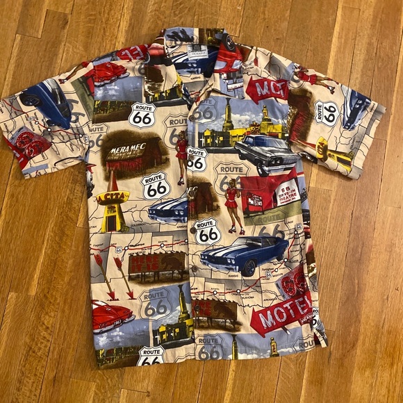 David Carey Originals Men’s Size M Historic Route 66 Cotton Blend Graphic Shirt - Picture 1 of 16